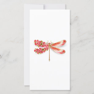 Blume Dragonfly mit Schmucksakura Karte