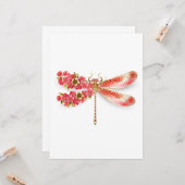 Blume Dragonfly mit Schmucksakura Karte (Vorderseite/Rückseite Beispiel)