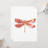 Blume Dragonfly mit Schmucksakura Karte (Vorderseite/Rückseite Beispiel)