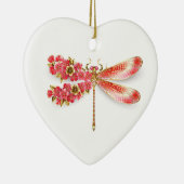 Blume Dragonfly mit Schmucksakura Keramik Ornament (Rechts)