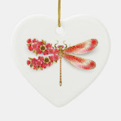 Blume Dragonfly mit Schmucksakura Keramik Ornament (Hinten)