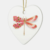 Blume Dragonfly mit Schmucksakura Keramik Ornament (Links)