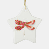 Blume Dragonfly mit Schmucksakura Keramik Ornament (Rechts)