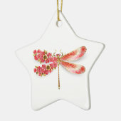 Blume Dragonfly mit Schmucksakura Keramik Ornament (Links)