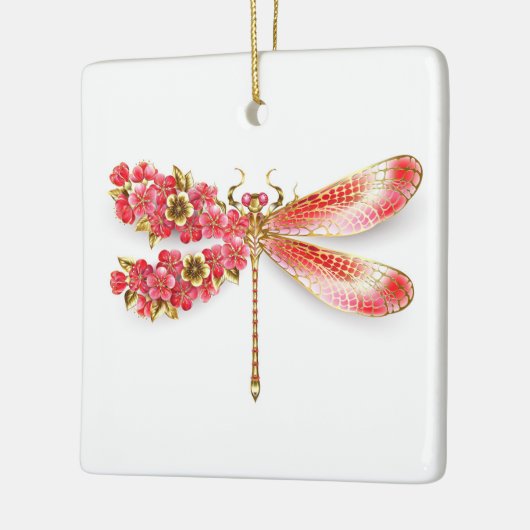 Blume Dragonfly mit Schmucksakura Keramikornament (Links)