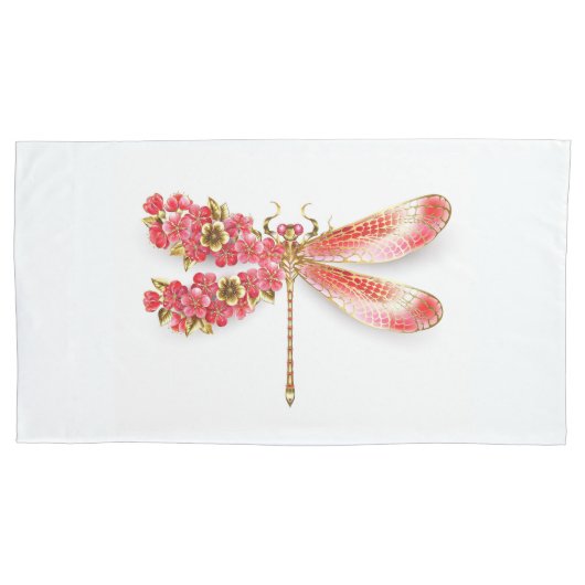 Blume Dragonfly mit Schmucksakura Kissenbezug (Vorderseite)