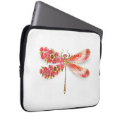Blume Dragonfly mit Schmucksakura Laptopschutzhülle (Vorne Rechts)