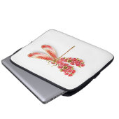 Blume Dragonfly mit Schmucksakura Laptopschutzhülle (Vorne Knopf)