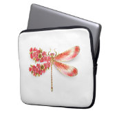 Blume Dragonfly mit Schmucksakura Laptopschutzhülle (Vorderseite Links)