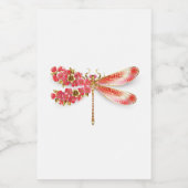 Blume Dragonfly mit Schmucksakura Lebensmitteletikett (Einzelnes Label)