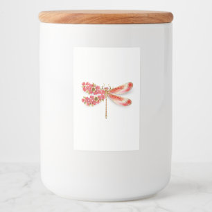 Blume Dragonfly mit Schmucksakura Lebensmitteletikett