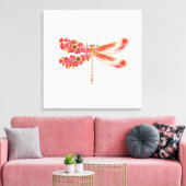 Blume Dragonfly mit Schmucksakura Leinwanddruck (Insitu (Wohnzimmer))