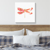 Blume Dragonfly mit Schmucksakura Leinwanddruck (Insitu (Schlafzimmer))