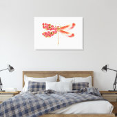 Blume Dragonfly mit Schmucksakura Leinwanddruck (Insitu (Schlafzimmer))