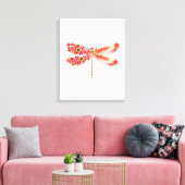 Blume Dragonfly mit Schmucksakura Leinwanddruck (Insitu (Wohnzimmer))
