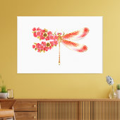 Blume Dragonfly mit Schmucksakura Leinwanddruck (Insitu (Wohnzimmer))