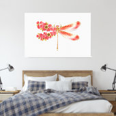 Blume Dragonfly mit Schmucksakura Leinwanddruck (Insitu (Schlafzimmer))