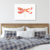 Blume Dragonfly mit Schmucksakura Leinwanddruck (Insitu (Schlafzimmer))