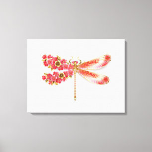 Blume Dragonfly mit Schmucksakura Leinwanddruck