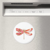 Blume Dragonfly mit Schmucksakura Magnet (In Situ (Geschirrspüler))
