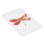 Blume Dragonfly mit Schmucksakura Magnet (Rechte Seite)