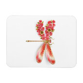 Blume Dragonfly mit Schmucksakura Magnet (Horizontal)