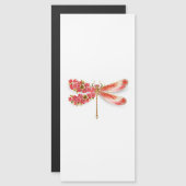 Blume Dragonfly mit Schmucksakura Magneteinladung (Vorne/Hinten)