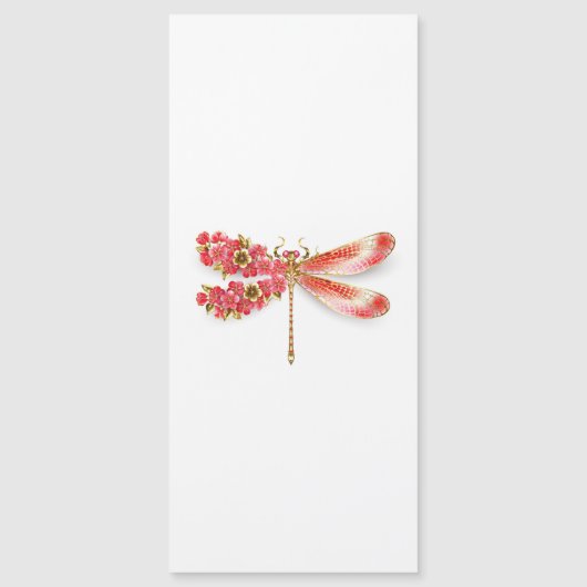 Blume Dragonfly mit Schmucksakura Magneteinladung (Vorderseite)