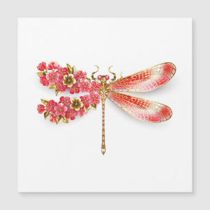Blume Dragonfly mit Schmucksakura Magneteinladung