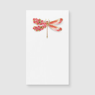 Blume Dragonfly mit Schmucksakura Magnetkarte