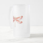 Blume Dragonfly mit Schmucksakura Mattglas Bierglas (Vorderseite Links)