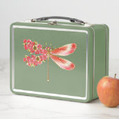 Blume Dragonfly mit Schmucksakura Metall Brotdose (Beispiel)