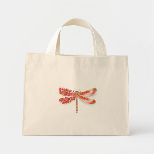 Blume Dragonfly mit Schmucksakura Mini Stoffbeutel