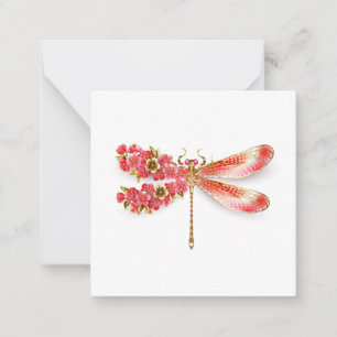 Blume Dragonfly mit Schmucksakura Mitteilungskarte