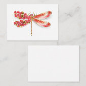 Blume Dragonfly mit Schmucksakura Mitteilungskarte (Vorne/Hinten)
