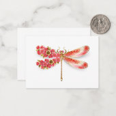 Blume Dragonfly mit Schmucksakura Mitteilungskarte (Vorderseite/Rückseite Beispiel)
