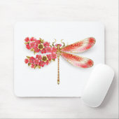 Blume Dragonfly mit Schmucksakura Mousepad (Mit Mouse)