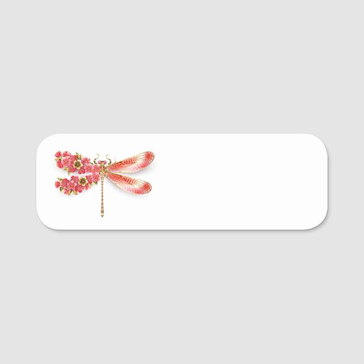 Blume Dragonfly mit Schmucksakura Namensschild (Vorderseite)