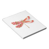 Blume Dragonfly mit Schmucksakura Notizblock (angewinkelt)