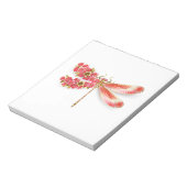 Blume Dragonfly mit Schmucksakura Notizblock (Rotiert)