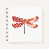 Blume Dragonfly mit Schmucksakura Notizblock (Vorderseite)