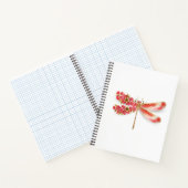 Blume Dragonfly mit Schmucksakura Notizblock (Innenseite)