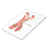 Blume Dragonfly mit Schmucksakura Notizblock (angewinkelt)