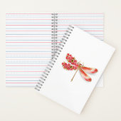 Blume Dragonfly mit Schmucksakura Notizblock (Innen)