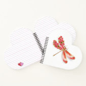 Blume Dragonfly mit Schmucksakura Notizblock (Innenseite)