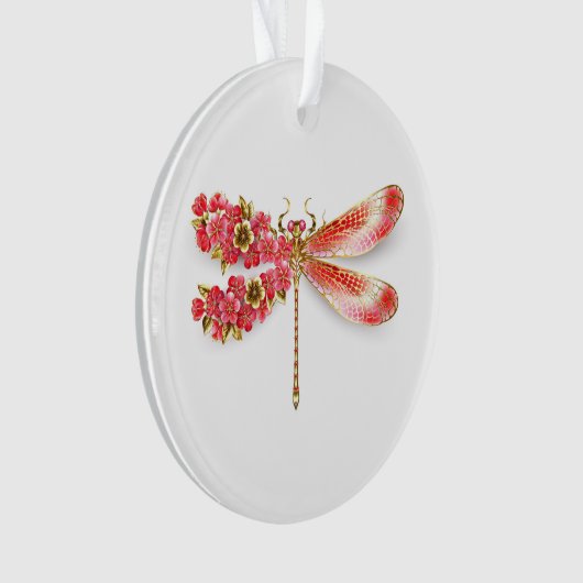 Blume Dragonfly mit Schmucksakura Ornament (Vorderseite)