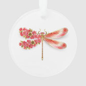 Blume Dragonfly mit Schmucksakura Ornament (Rückseite)
