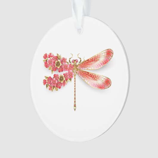 Blume Dragonfly mit Schmucksakura Ornament (Vorderseite)