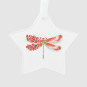Blume Dragonfly mit Schmucksakura Ornament (Rückseite)