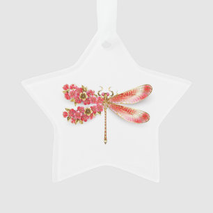 Blume Dragonfly mit Schmucksakura Ornament
